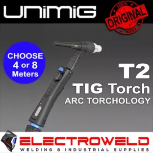 Unimig T2 TIG Torch 4m - 8m, Welding Gun 7 Pin, Suits Razor 200 180 ACDC