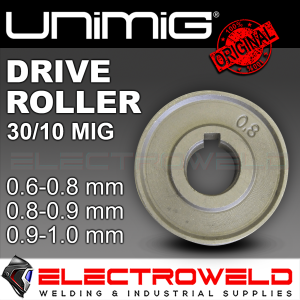 UNIMIG 30/10 Drive Roller Gear F Knurled Groove Gasless Welding Wire .8mm .9mm 1