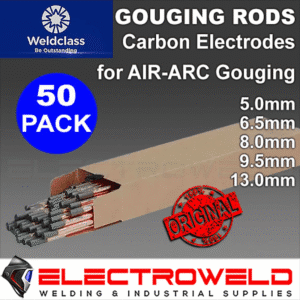 50-X-Weldclass-DC-Gouging-Carbon-Electrodes-Air-Arc-5-6.5-8-9.5-13mm