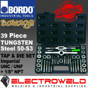 Bordo Savage 39 Piece Tap And Die Set Imperial Sae Tungsten Steel Unc unf 50 s3